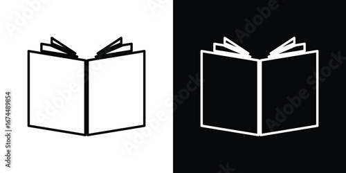 Book open icon. filled flat sign for mobile concept and web