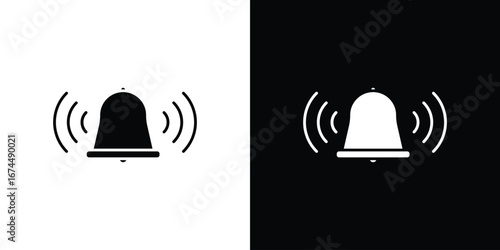 Bell ring icon. filled flat sign for mobile concept and web