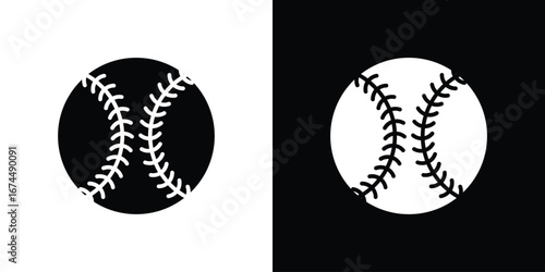 Baseball icon. filled flat sign for mobile concept and web