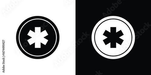 Asterisk icon. filled flat sign for mobile concept and web