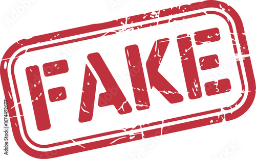 Red Grunge Rubber Stamp Fake - Warning Sign
