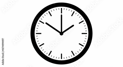 Timeless Black Clock Icon Showing Ten O'Clock Sharp, Perfect for Schedules, Appointments, Deadlines, and Time Management Concepts