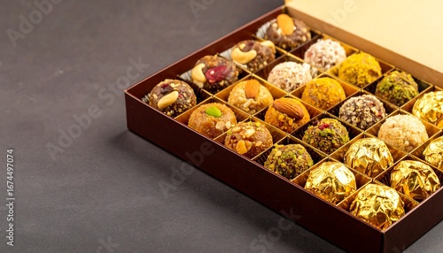 Assorted sweet treats in a gift box