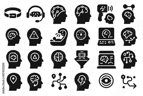 Vector ai portable scan scanner console cognitive icon memory electrode