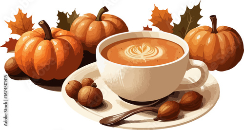 minimalist image of a background with autumn aesthetics