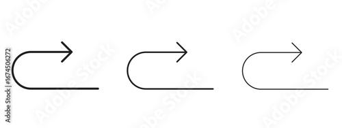 Redo icon in linear versions. Editable line