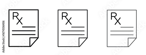 RX icon in linear versions. Editable line