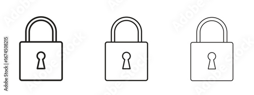 Lock icon in linear versions. Editable line