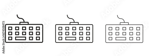 Keyboard icon in linear versions. Editable line