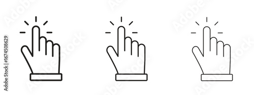 Interactive icon in linear versions. Editable line