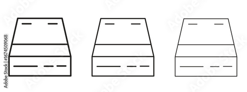 Hard Disk icon in linear versions. Editable line
