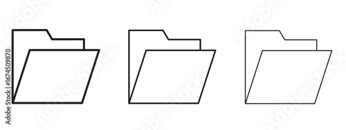 Folder icon in linear versions. Editable line