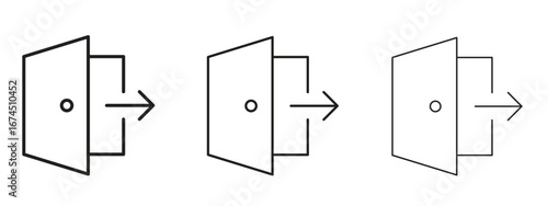 Exit icon in linear versions. Editable line