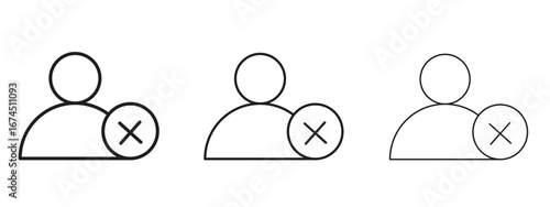 Delete user icon in linear versions. Editable line