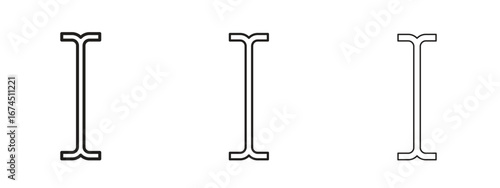 Cursor text icon in linear versions. Editable line