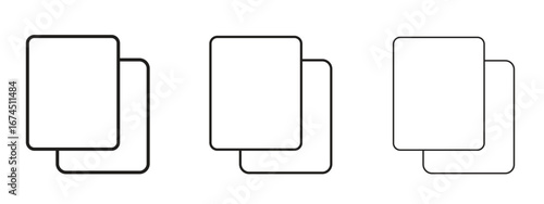 Copy icon in linear versions. Editable line