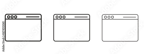 Browser icon in linear versions. Editable line