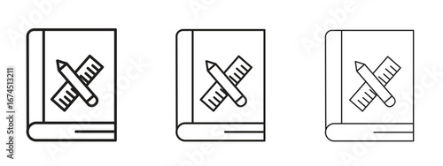 Brand guidelines icon in linear versions. Editable line