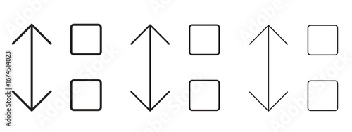 Apps sort icon in linear versions. Editable line