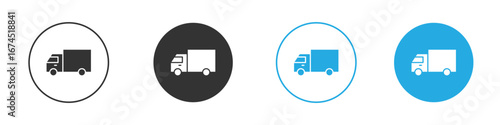 Truck icon. glyph vector icons collection