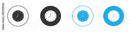 Time clock icon. glyph vector icons collection
