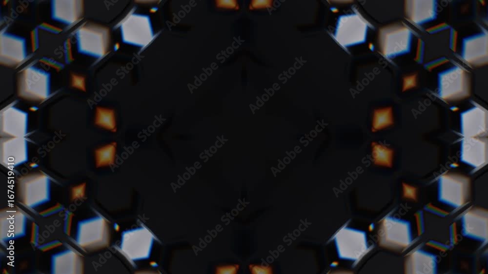 Radiant Pattern Mandala Morphing in Hypnotic Space