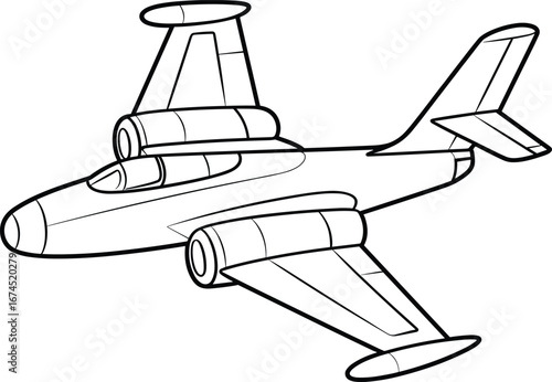 Silhouette airplane drawing, jet aircraft outline, vector silhouette illustration, aircraft side view, flying plane design, aviation icon, airplane sketch