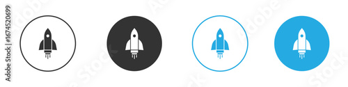 Rocket launch icon. glyph vector icons collection