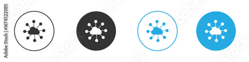 Network cloud icon. glyph vector icons collection