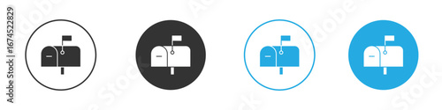 Mailbox icon. glyph vector icons collection