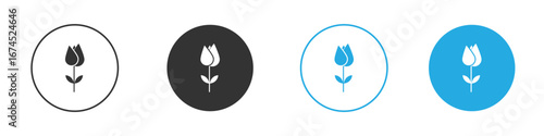 Flower tulip icon. glyph vector icons collection