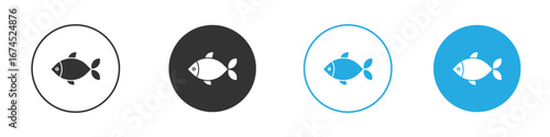 Fish icon. glyph vector icons collection