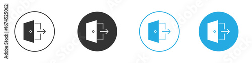 Exit icon. glyph vector icons collection