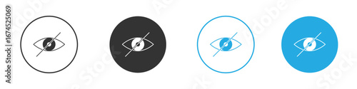 Eye crossed icon. glyph vector icons collection