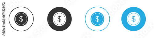 Dollar icon. glyph vector icons collection