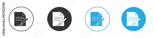 Document signed icon. glyph vector icons collection