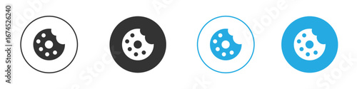 Cookie icon. glyph vector icons collection