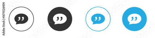 Comment quote icon. glyph vector icons collection