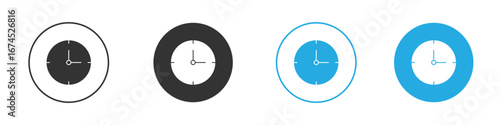 Clock icon. glyph vector icons collection