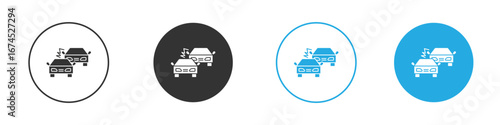 Car crash icon. glyph vector icons collection