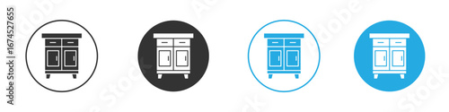 Cabinet icon. glyph vector icons collection