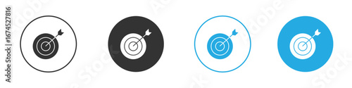 Bullseye icon. glyph vector icons collection