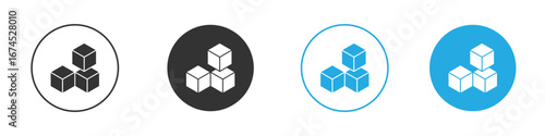 Boxes icon. glyph vector icons collection