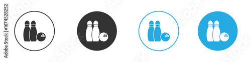 Bowling icon. glyph vector icons collection