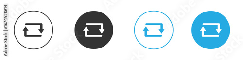 Arrows repeat icon. glyph vector icons collection