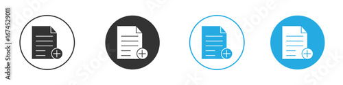 Add document icon. glyph vector icons collection