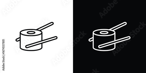 Sushi icon design template with outline style