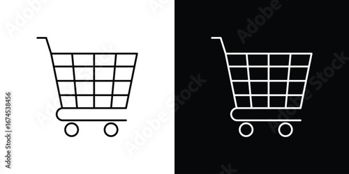 Shopping icon design template with outline style