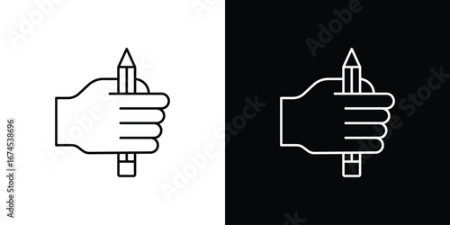 Self expression icon design template with outline style