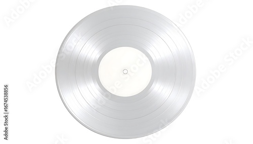 A blank silver vinyl record